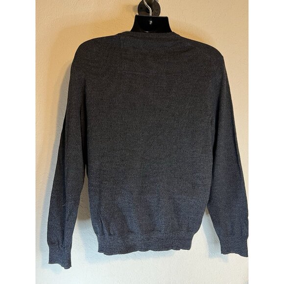 Calvin Klein Mens Merino Wool V Neck Sweater Gray Heather L - Picture 13 of 13
